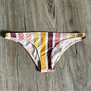 Rhythm Pink and White Striped Swimwear